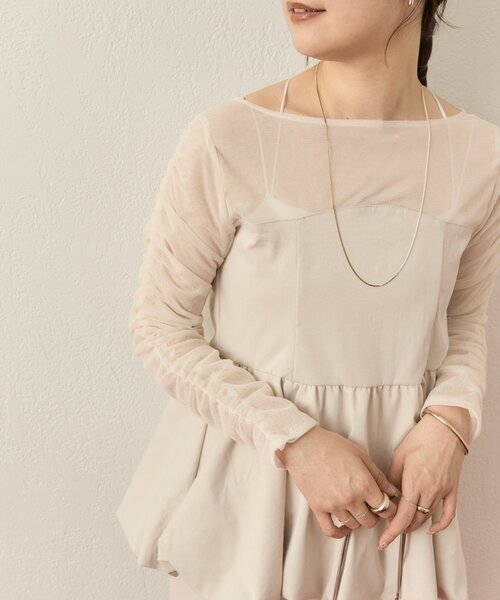 mystic（ミスティック）の「【@aoiikegaya企画】チュール切替ペプラムSET UP（その他パンツ・レディース・アイボリー/ブラック・2/1）」の14枚目の写真