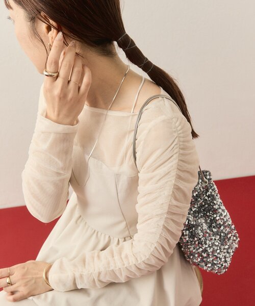 mystic（ミスティック）の「【@aoiikegaya企画】チュール切替ペプラムSET UP（その他パンツ・レディース・アイボリー/ブラック・2/1）」の15枚目の写真