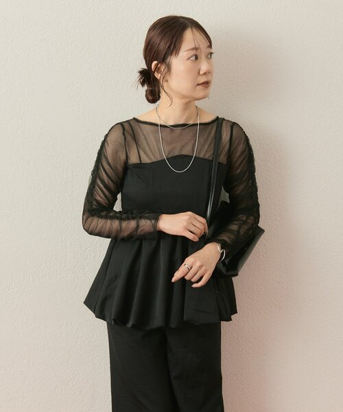 mystic（ミスティック）の「【@aoiikegaya企画】チュール切替ペプラムSET UP（その他パンツ・レディース・アイボリー/ブラック・2/1）」の21枚目の写真