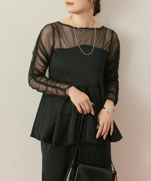 mystic（ミスティック）の「【@aoiikegaya企画】チュール切替ペプラムSET UP（その他パンツ・レディース・アイボリー/ブラック・2/1）」の22枚目の写真