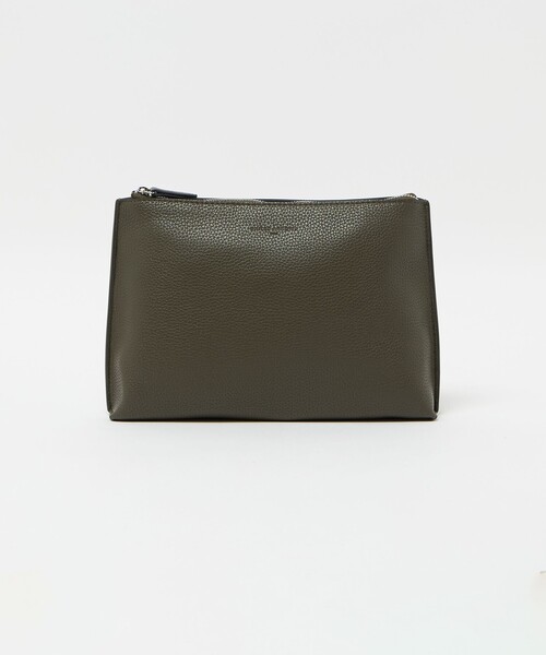 UNITED ARROWS（ユナイテッドアローズ）の「レザーライク ポーチ M（ポーチ・メンズ・ブラック/オリーブ/ダークグレー/ネイビー・FREE）」の3枚目の写真