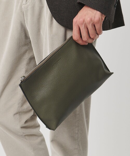 UNITED ARROWS（ユナイテッドアローズ）の「レザーライク ポーチ M（ポーチ・メンズ・ブラック/オリーブ/ダークグレー/ネイビー・FREE）」の21枚目の写真