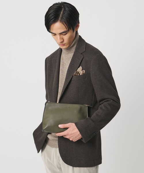 UNITED ARROWS（ユナイテッドアローズ）の「レザーライク ポーチ M（ポーチ・メンズ・ブラック/オリーブ/ダークグレー/ネイビー・FREE）」の22枚目の写真