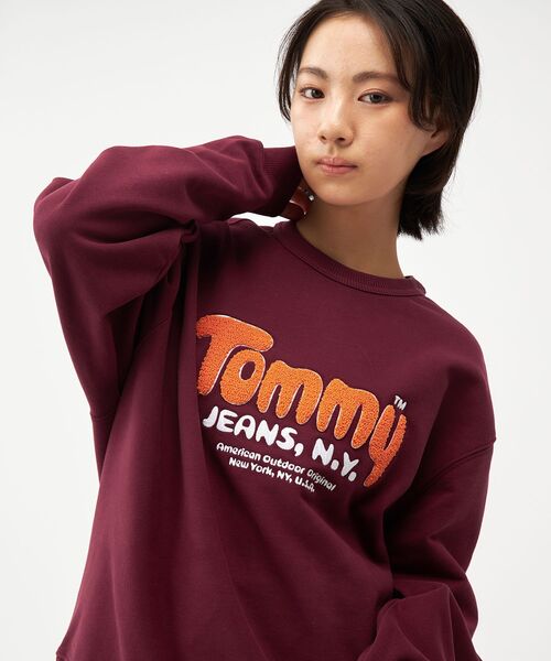tommy jeans(トミー ジーンズ)の「リラックスブークレロゴスウェット(スウェット・メンズ・ライトグレー/ワイン系・LARGE/X-LARGE/MEDIUM/SMALL)」の18枚目の写真