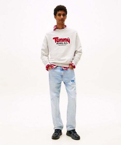 tommy jeans(トミー ジーンズ)の「リラックスブークレロゴスウェット(スウェット・メンズ・ライトグレー/ワイン系・LARGE/X-LARGE/MEDIUM/SMALL)」の20枚目の写真