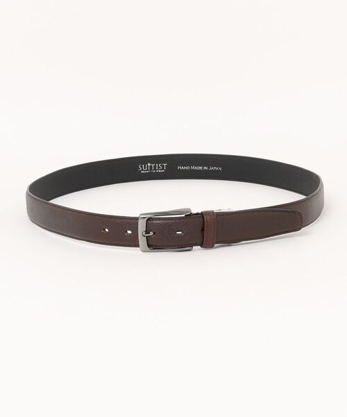 TAKA-Q（タカキュー）の「【姫路レザー 牛革】スーティスト サフィアーノ型押し シングルピンベルト（ベルト・メンズ・ブラウン/ブラック・FREE）」の8枚目の写真
