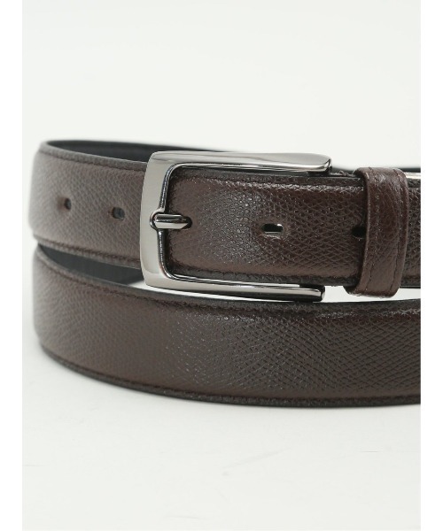 TAKA-Q（タカキュー）の「【姫路レザー 牛革】スーティスト サフィアーノ型押し シングルピンベルト（ベルト・メンズ・ブラウン/ブラック・FREE）」の9枚目の写真