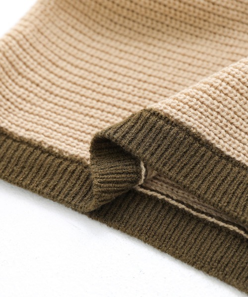 n'OrLABEL（ノアールレーベル）の「『変形ドルマン配色ニット』（ニット/セーター・レディース・カーキ・FREE）」の21枚目の写真