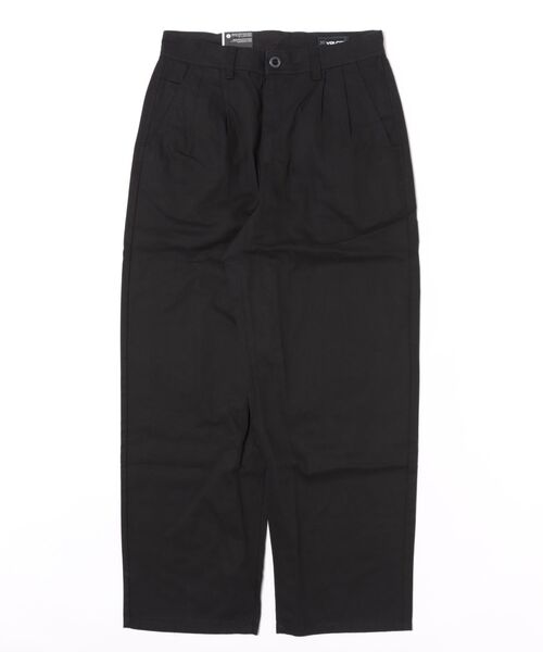 VOLCOM(ボルコム)の「VOLCOM BAGGOS PLEAT PANT/ボルコムバギーチノパンツ(その他パンツ・メンズ・ブラック・32inch/30inch/34inch/36inch)」の2枚目の写真
