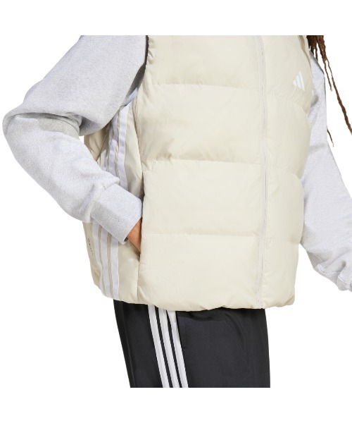 adidas（アディダス）の「アディダス adidas エッセンシャルズ クライマウォーム スリーストライプス パファー ダウン ベスト（ダウンベスト・メンズ・ブラック/オフホワイト・S/L/LL/3L/M）」の6枚目の写真
