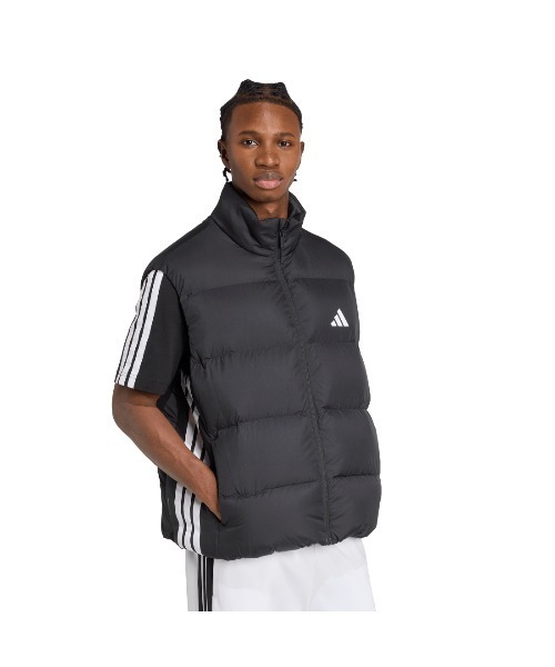 adidas（アディダス）の「アディダス adidas エッセンシャルズ クライマウォーム スリーストライプス パファー ダウン ベスト（ダウンベスト・メンズ・ブラック/オフホワイト・S/L/LL/3L/M）」の8枚目の写真