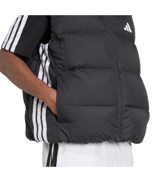 adidas（アディダス）の「アディダス adidas エッセンシャルズ クライマウォーム スリーストライプス パファー ダウン ベスト（ダウンベスト・メンズ・ブラック/オフホワイト・S/L/LL/3L/M）」の11枚目の写真