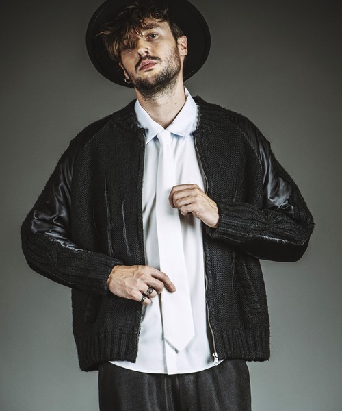 NO ID.（ノーアイディ）の「【NO ID.】Docking Knit Souvenir Jacket / ドッキング ニット スーベニア ジャケット（ブルゾン・メンズ・シルバー/ブラック・ONE SIZE）」の11枚目の写真