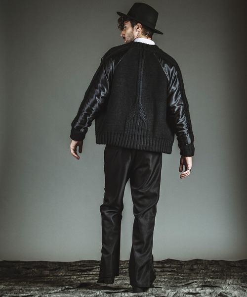 NO ID.（ノーアイディ）の「【NO ID.】Docking Knit Souvenir Jacket / ドッキング ニット スーベニア ジャケット（ブルゾン・メンズ・シルバー/ブラック・ONE SIZE）」の13枚目の写真