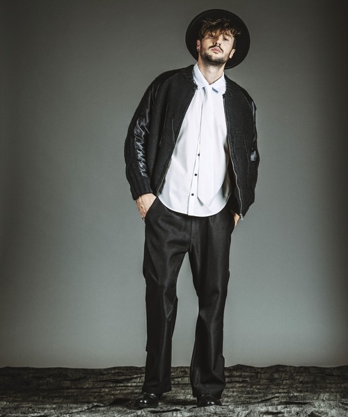 NO ID.（ノーアイディ）の「【NO ID.】Docking Knit Souvenir Jacket / ドッキング ニット スーベニア ジャケット（ブルゾン・メンズ・シルバー/ブラック・ONE SIZE）」の14枚目の写真