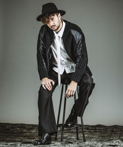 NO ID.（ノーアイディ）の「【NO ID.】Docking Knit Souvenir Jacket / ドッキング ニット スーベニア ジャケット（ブルゾン・メンズ・シルバー/ブラック・ONE SIZE）」の15枚目の写真