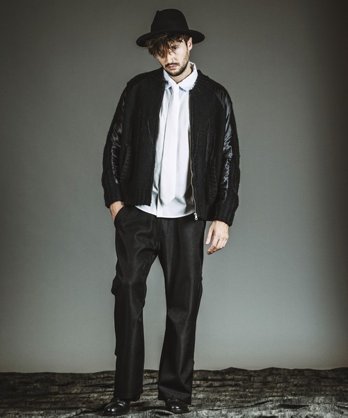 NO ID.（ノーアイディ）の「【NO ID.】Docking Knit Souvenir Jacket / ドッキング ニット スーベニア ジャケット（ブルゾン・メンズ・シルバー/ブラック・ONE SIZE）」の16枚目の写真