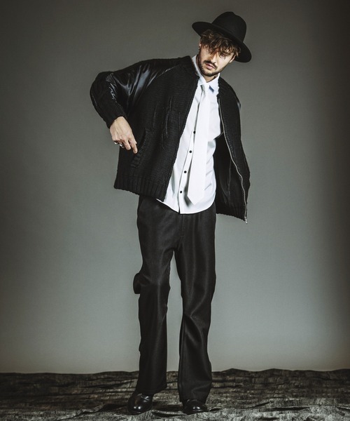 NO ID.（ノーアイディ）の「【NO ID.】Docking Knit Souvenir Jacket / ドッキング ニット スーベニア ジャケット（ブルゾン・メンズ・シルバー/ブラック・ONE SIZE）」の18枚目の写真