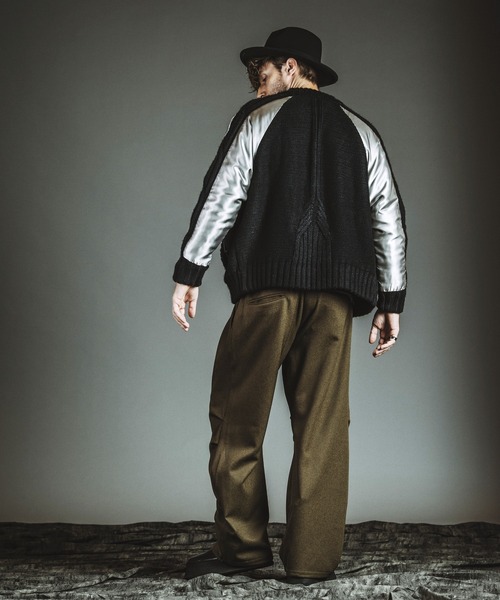 NO ID.（ノーアイディ）の「【NO ID.】Docking Knit Souvenir Jacket / ドッキング ニット スーベニア ジャケット（ブルゾン・メンズ・シルバー/ブラック・ONE SIZE）」の21枚目の写真