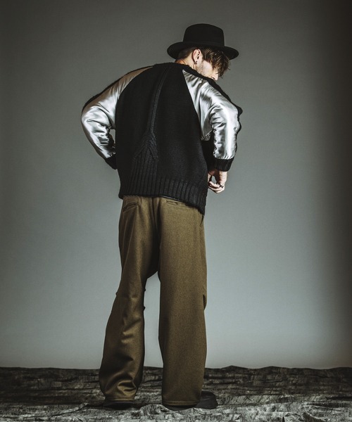 NO ID.（ノーアイディ）の「【NO ID.】Docking Knit Souvenir Jacket / ドッキング ニット スーベニア ジャケット（ブルゾン・メンズ・シルバー/ブラック・ONE SIZE）」の22枚目の写真