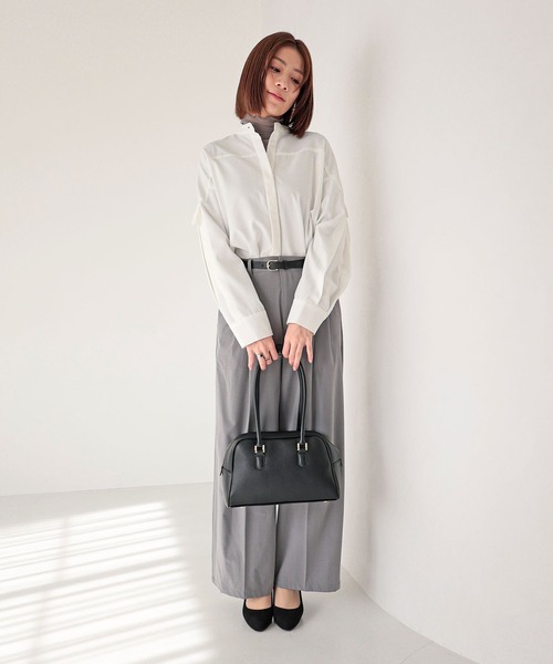 MIAN （ミアン）の「軽量　ロングハンドルボストンバッグ【詳細動画あり】（ボストンバッグ・レディース・ブラウン/ブラック/グレイッシュベージュ/アイボリー・FREE）」の21枚目の写真