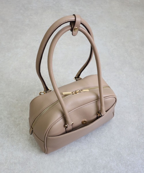 MIAN （ミアン）の「軽量　ロングハンドルボストンバッグ【詳細動画あり】（ボストンバッグ・レディース・ブラウン/ブラック/グレイッシュベージュ/アイボリー・FREE）」の15枚目の写真