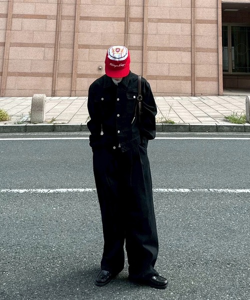 UNDERSTATEMENTs（アンダーステイトメント）の「【ユニセックス】2タックワイドカーブデニムパンツ（デニムパンツ・メンズ・ブラック/インディゴブルー・LARGE/MEDIUM/SMALL）」の10枚目の写真