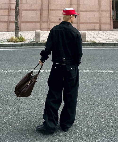 UNDERSTATEMENTs（アンダーステイトメント）の「【ユニセックス】2タックワイドカーブデニムパンツ（デニムパンツ・メンズ・ブラック/インディゴブルー・LARGE/MEDIUM/SMALL）」の16枚目の写真