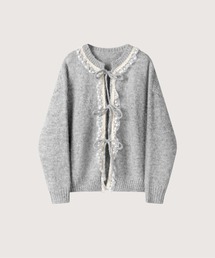 LA POMME jours（ラポミ・ジュール）の「Sweet Lace Piping Cardigan（カーディガン/ボレロ）」