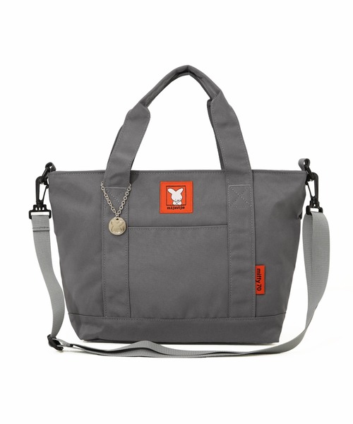 Miffy( ミッフィー)の「【miffy/ミッフィー】 70thアイテム ナインチェ チャーム付き横型トートバッグ(トートバッグ・レディース・グレー・FREE)」の12枚目の写真