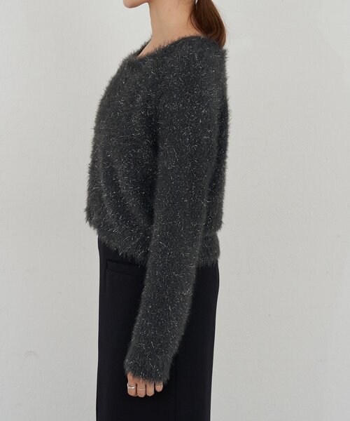 SHENERY（シーナリー）の「ラメシャギーニットカーデ（カーディガン/ボレロ・レディース・グレー系その他/ブラウン/ライトグレー・FREE）」の11枚目の写真