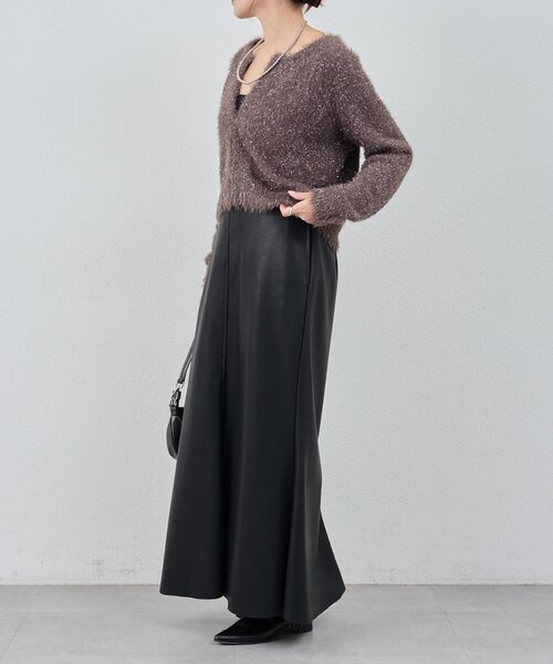 SHENERY（シーナリー）の「ラメシャギーニットカーデ（カーディガン/ボレロ・レディース・グレー系その他/ブラウン/ライトグレー・FREE）」の18枚目の写真