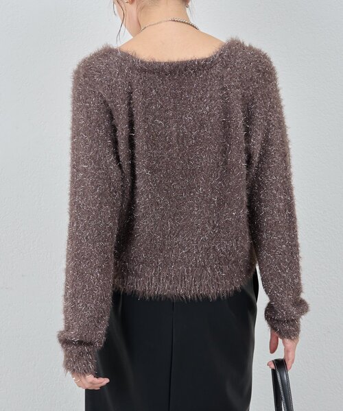 SHENERY（シーナリー）の「ラメシャギーニットカーデ（カーディガン/ボレロ・レディース・グレー系その他/ブラウン/ライトグレー・FREE）」の22枚目の写真