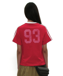 93ナンバリングショートスリーブTシャツ_レッド