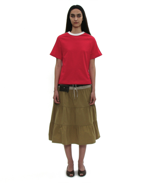 PARTIMENTO WOMEN(パルティメントウィメン)の「93ナンバリングショートスリーブTシャツ_レッド(Tシャツ/カットソー・レディース・その他・SMALL/MEDIUM)」の2枚目の写真