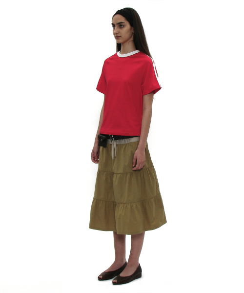 PARTIMENTO WOMEN(パルティメントウィメン)の「93ナンバリングショートスリーブTシャツ_レッド(Tシャツ/カットソー・レディース・その他・SMALL/MEDIUM)」の3枚目の写真
