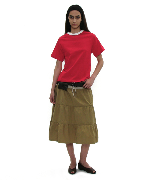 PARTIMENTO WOMEN(パルティメントウィメン)の「93ナンバリングショートスリーブTシャツ_レッド(Tシャツ/カットソー・レディース・その他・SMALL/MEDIUM)」の6枚目の写真