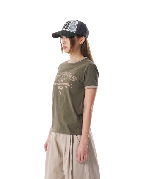 AAKAM（アーカム）の「VTG Ink Ringer Top (Khaki)（Tシャツ/カットソー・レディース・その他・2/1）」の2枚目の写真