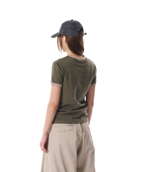 AAKAM（アーカム）の「VTG Ink Ringer Top (Khaki)（Tシャツ/カットソー・レディース・その他・2/1）」の3枚目の写真