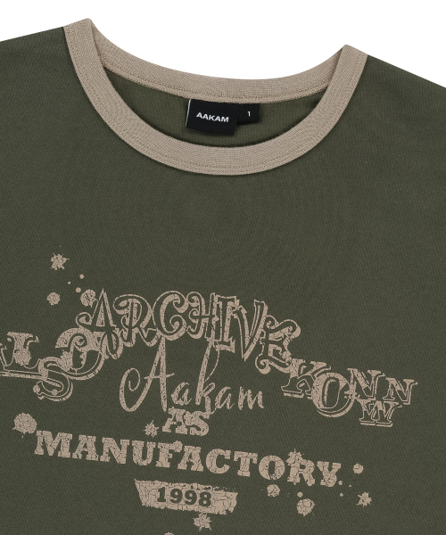 AAKAM（アーカム）の「VTG Ink Ringer Top (Khaki)（Tシャツ/カットソー・レディース・その他・2/1）」の7枚目の写真