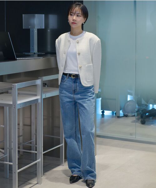 MUSINSA STANDARD WOMAN（ムシンサスタンダードウーマン）の「ウィメンズ ローライズ ワイドデニムパンツ [ミディアムインディゴ]（デニムパンツ・レディース・その他・30/24/25/26/27/28/29）」の13枚目の写真
