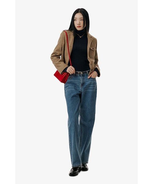 MUSINSA STANDARD WOMAN（ムシンサスタンダードウーマン）の「ウィメンズ ローライズ ワイドデニムパンツ [ミディアムインディゴ]（デニムパンツ・レディース・その他・30/24/25/26/27/28/29）」の15枚目の写真