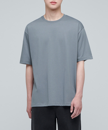 スーピマリラックスドクルーネックTシャツ[グレー]