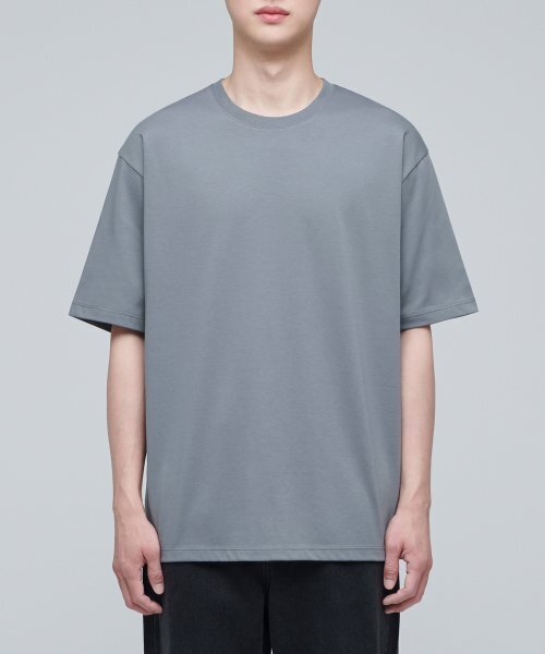 MUSINSA STANDARD（ムシンサスタンダード）の「スーピマリラックスドクルーネックTシャツ[グレー]（Tシャツ/カットソー・メンズ・その他・SMALL/MEDIUM/LARGE/X-LARGE）」の2枚目の写真