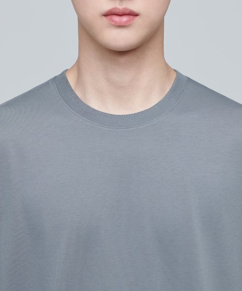 MUSINSA STANDARD（ムシンサスタンダード）の「スーピマリラックスドクルーネックTシャツ[グレー]（Tシャツ/カットソー・メンズ・その他・SMALL/MEDIUM/LARGE/X-LARGE）」の4枚目の写真