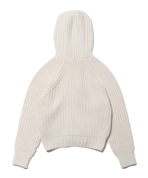 YOUHEE（ユヒ）の「ROPE HOOD ZIP-UP KNIT IVORY（パーカー・レディース・その他・FREE）」の7枚目の写真