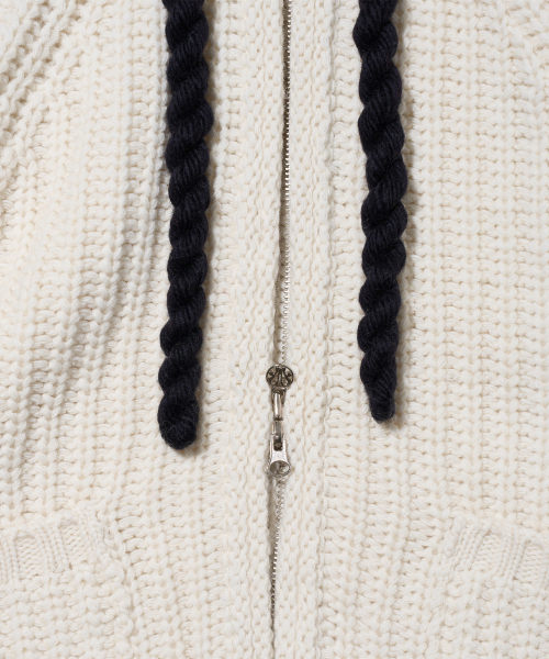 YOUHEE（ユヒ）の「ROPE HOOD ZIP-UP KNIT IVORY（パーカー・レディース・その他・FREE）」の11枚目の写真