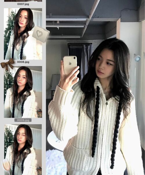 YOUHEE（ユヒ）の「ROPE HOOD ZIP-UP KNIT IVORY（パーカー・レディース・その他・FREE）」の22枚目の写真
