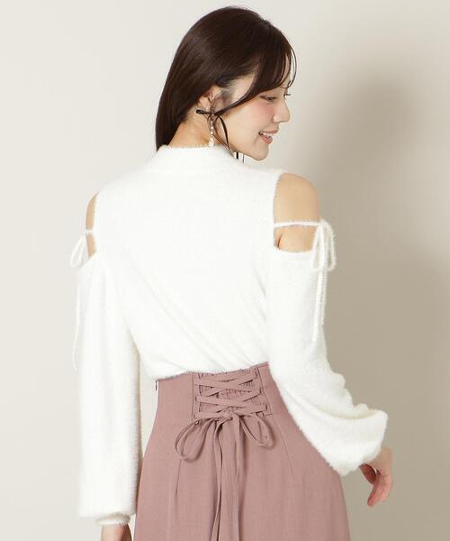 WILLSELECTION（ウィルセレクション）の「パールビジューフェザーニットトップス（ニット/セーター・レディース・オフホワイト/ブルー/ブラック/ボルドー・FREE）」の11枚目の写真