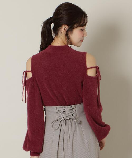 WILLSELECTION（ウィルセレクション）の「パールビジューフェザーニットトップス（ニット/セーター・レディース・オフホワイト/ブルー/ブラック/ボルドー・FREE）」の19枚目の写真